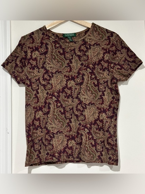 Ralph Lauren Tops - Vintage Lauren Ralph Lauren Paisley Print Short Sleeve Top